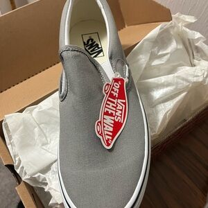 Vans Men's Gray Slip-On Sneakers
